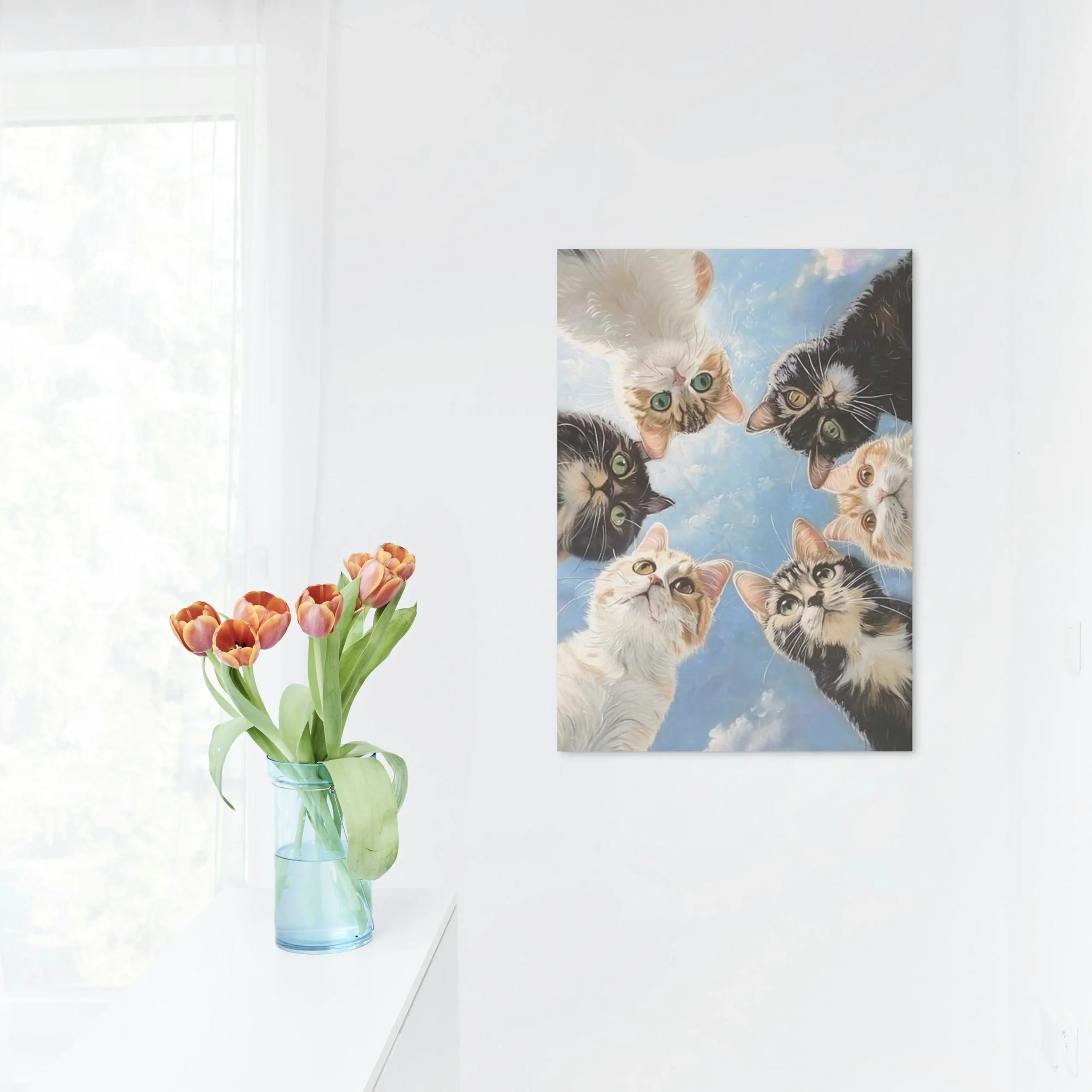 Pack of 6 Cute Cat Aesthetic Wall Posters by iNDLooms - Image 4
